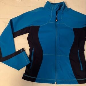 Lululemon dark / light blue zip up light jacket